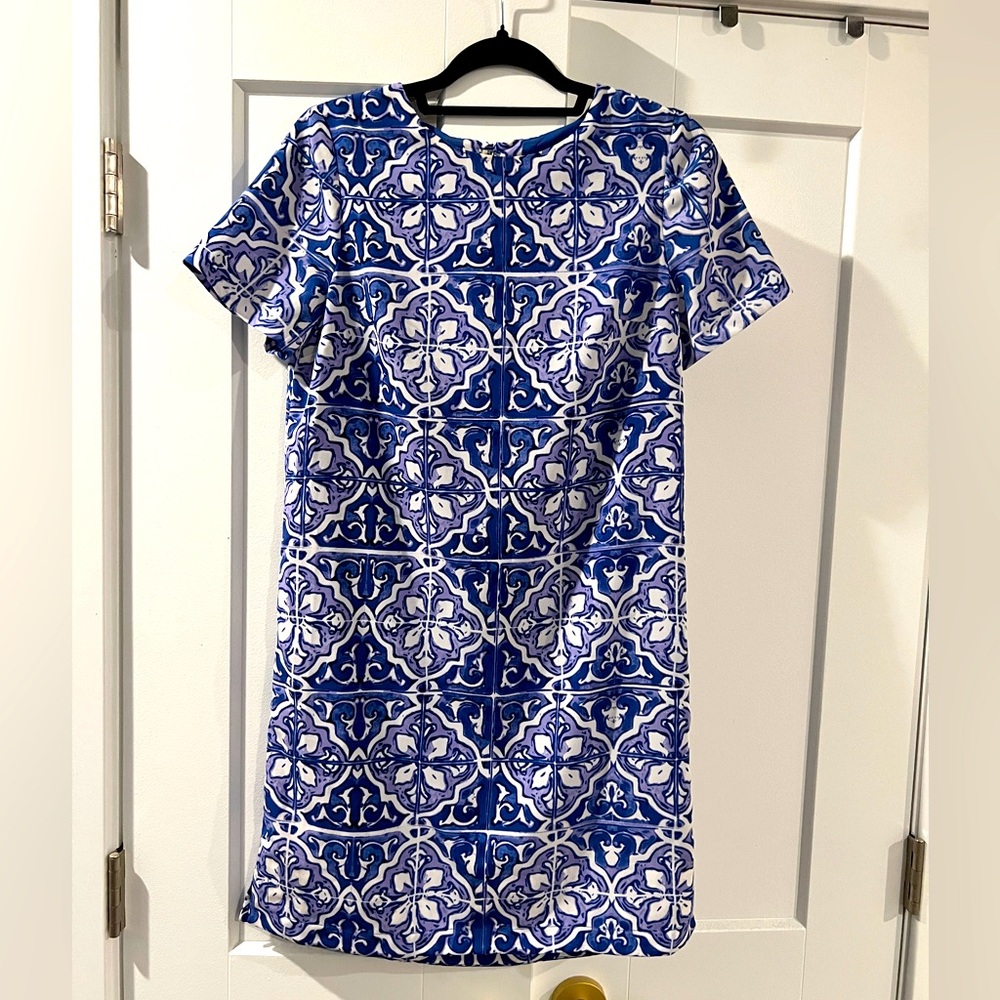 The Limited blue and white dress